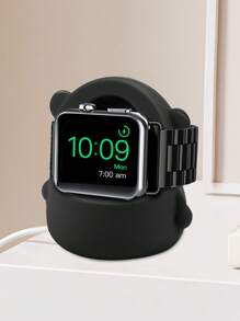 1pc Suporte de carregador rápido sem fio portátil compatível com Apple Watch Suporte de mesa de silicone bonito, compatível com base de estação de carregamento Apple Watch, compatível com todos os modos de mesa de cabeceira da série Apple Watch Ultra/SE/8/7/6/5/4/3/2/1 (excluindo carregador e alça)