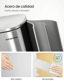 SONGMICS Trash Cans - Silver - View 3