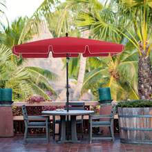 SONGMICS Outdoor Parasol, Stand And Base - Red - View 2
