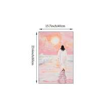 1pc Jesus Walking On Water Wall Art Picture Savior Prints Canvas Painting Jesus In Nature Poster Girly Religious Decor For Bedroom ,Living Room ,Office Room Decor ,Christian Gifts, Unframed Or Framed
