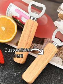 Customized Wooden Bottle Opener; Custom Text Customization; Exclusive Gift; Party Souvenirs; Party Supplies; Souvenirs With Unique Significance; Kitchen Supplies; Wedding Souvenirs; Valentine's Day, Father's Day, Mother's Day, Easter Creative Gifts.