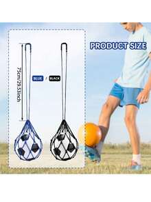 1pc Thicker & Longer Soccer Ball Control Training Net, For Male/Female Soccer Lovers & Beginners, Ball Juggling, Bounce Back Training Accessory - Multicolor - View 3