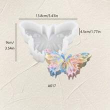 Textured Butterfly Design DIY Handmade Fragrance Plaster Multifunctional Silicone Mold - White - View 3