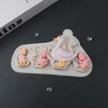 Cute Little Duck Silicone Mold DIY Handmade Decoration Tool Resin Polymer Clay Mold Making - Light Grey - View 3