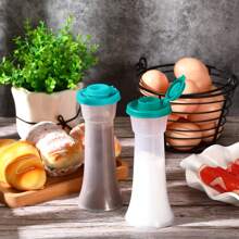 2pcs Plastic Salt And Pepper Shakers With Lids Large Moisture Proof Salt Shaker Pepper Container Timer Covered Salt And Pepper Holder For Home Kitchen Restaurant Camping