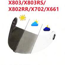 Kính chắn gió mũ bảo hiểm X803, dành cho Nolan Xlite X803 X802RR X702 X661 X803RS Tấm chắn mặt chống tia UV, Chất liệu PC, Thích hợp cho việc đi xe máy, Phụ kiện mũ bảo hiểm - Một cỡ - Xem 12