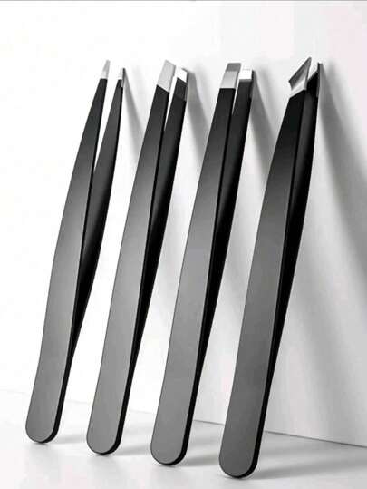 Set di pinzette professionali per rimozione dei peli, pinzette da viaggio mini, pinzette per peli facciali e definizione delle sopracciglia, pinzette di precisione, pinzette ideali per pelli sensibili