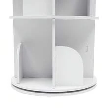 kangten 360° Drehbar Standregal Drehregal 4 Ebenen Büroregal Lagerregal Bücherregal 4 Ebenen Küchenregal Lagerregal - Weiss - Übersicht 8