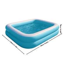 1PC Large Inflatable Swimming Pool Multi-Level Three Ring Inflatable Swimming Pool PVC Material Suitable For Indoor And Outdoor Camping Parties