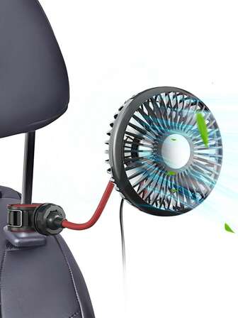 1pc Car Fan, USB Car Seat Fan, Rear Seat Fan, USB Powered, 3-Speed Adjustable, Flexible Silicone Hose Design, Can Adjust Angle And Direction. Improve Air Circulation And Keep Air Fresh, Can Be Installed Anywhere As Needed, Ideal Car Fan For Hot Summer Days. USB Car Fan Applicable To All Types Of Vehicles Including Sedans, Trucks, SUVs, RVs, ATVs, Boats, Etc.