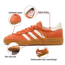 Adidas Originals Zapatillas casuales unisex, zapatillas bajas HANDBALL SPEZIAL, zapatillas retro, zapatillas deportivas cómodas y transpirables. - Rojo ladrillo/blanco roto - Ver 3