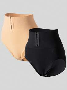 2 piezas Pantalones moldeadores para mujer con hebilla, cintura alta, sin costuras, control del abdomen, aptos para ejercicio diario y deportes