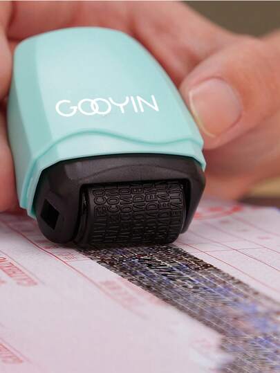 1pc Durable ABS Identity Protection Rolling Seal Tape, Reusable Privacy Shield, Suitable For Covering Confidential Information & Addresses, Anti-Peeping Design, Available In Blue/Pink/Green, Fashionable Smooth Surface, Quick-Drying