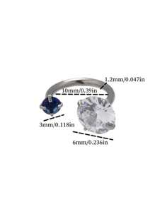 1/6 Pc Elegant Stainless Steel Zirconia Huggie Earring For Cartilage, Helix, Tragus, Nose, Septum, Lip - Sexy Style, Versatile Piercing Accessory