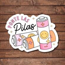5 piezas Ponte Las Pilas Pegatinas - Decoración de oficina humorística para alegrar tu espacio de trabajo | Calcomanía de escritorio divertida para empleados, gerentes y colegas | Decoración perfecta para cubículo, regalo de broma para el trabajo o recordatorio motivacional | Vinilo impermeable para cualquier superficie - Multicolor - Ver 1