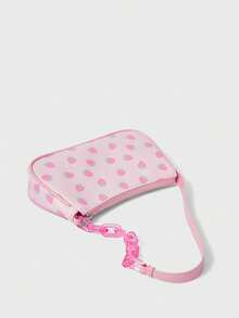 1pc Cute Strawberry Underarm Bag, Sweet Girl Casual Shoulder Bag - Shoulder Bag - View 7