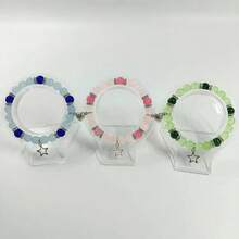 PHCOO 2 件/3 件 Best Friend 友谊手链，心形磁扣连接手链，带五角星吊坠，手工串珠手链，完美礼物 - 彩色 - 查看 11