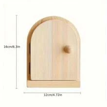 Toma de corriente decorativa de madera maciza oculta - Protección de puerta para los ojos - Sin necesidad de electricidad