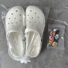 Women's New Handmade DIY Hole Shoes Sandals Summer Fashion Cute Imitation Food Burger Fries Fruit Hole East Shoes Breathable Hole Design Comfortable Sandals