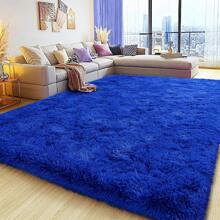 Area Rugs For Living Room, Large Fluffy Blue Rug For Bedroom, Soft Shag Shaggy Fuzzy Carpets For Boys And Girls Dorm Room Home Decor