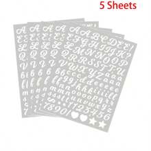 5/10 Sheets 0.5 Inch Letter Stickers For Water Bottle Scrapbook Mini Decor Alphabet Stickers Waterproof Vinyl Letter Stickers For Mailbox Label Book DIY