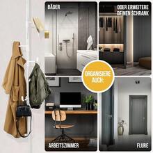 Bondelia Lisa Kleiderständer | Teleskop Kleiderstange ohne Bohren [STECKBAR] Coat Rack Offener Kleiderschrank System - verschiedene Varianten zur Wahl - Mehrfarbig - Übersicht 6