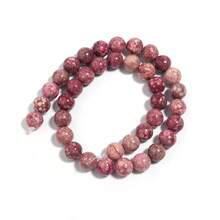 1 件天然红色毕加索碧玉石珠，混合尺寸 4/6/8/10/12 毫米，时尚休闲复古风格，适用于手工珠宝手链项链、DIY 工艺用品、吊坠和手机/钥匙扣 - 紅色 - 查看 9