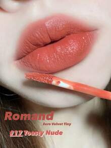 Rom&nd Romand ZERO VELVET TINT 17 TOASTY NUDE | 哑光唇釉 | 持久显色 | 轻盈质地 | 高显色度 | 不拔干唇釉 | 韩妆 | 5.5克/0.194盎司 - 17 TOASTY NUDE - 查看 5