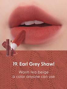 Rom&nd Romand ZERO VELVET TINT 19 EARL GREY SHAWL | 哑光唇釉 | 持久显色 | 轻盈质地 | 高显色度 | 不拔干唇釉 | 韩妆 | 5.5克/0.194盎司 - 19 EARL GREY SHAWL - 查看 4