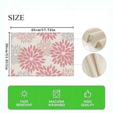 A Set Of 4/6pcs Spring And Summer Placemats Designed With Colorful Spring Flower Patterns, Woven From 100% Polyester Fiber, Machine Washable Polyester Placemats With Multiple Color Patterns To Choose From, Heat-Resistant, Stain Resistant, Waterproof, Easy To Clean, Suitable For Coffee Table Decoration, Holiday Party Decoration, Table Protection, Kitchen And Living Room Decoration