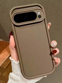 时尚纯色软壳，兼容 Pixel 8 Pro/8A/9 Pro XL，吸震硅胶保护套，兼容 Pixel 8/9 Pro，防摔、防水、防刮。 - 咖色 - 查看 2