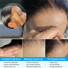 HD Lace Wigs 13x4 HD Lace Frontal Wig 24 26 28 Inch Straight Human Hair Wigs 210% Deinsity Top Quality Human Hair Wigs Brazilian Weave Lace Front Human Hair Wig 15A HD Lace Wigs Human Hair For Women - Natural Black - 查看 8