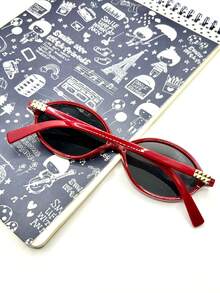 Women Half Round  Retro  Protection Fashion 2025 Stylish Durable - 紅色 - 查看 6