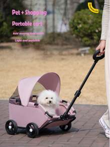 1 Stück kleiner Haustier-Kinderwagen, Hund Katze Tragetasche Kinderwagen, leicht und faltbar für den Außenbereich