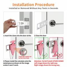 便携式门锁额外锁，用于额外的隐私和家庭安全，公寓安全锁，旅行门锁防止未经授权的进入，保护旅行、家庭、卧室、酒店、公寓中的家庭安全 - 彩色 - 查看 6