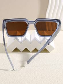 1pc Big Frame Square Decorative Glasses, European And American Style For Teenagers - Multicolor - View 8