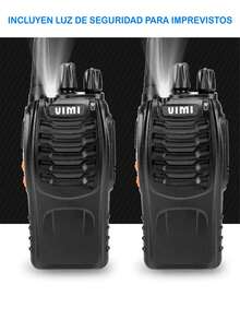Professional Long Distance Portable 2-Way Communication Walkie Talkie Radios - Black - View 8