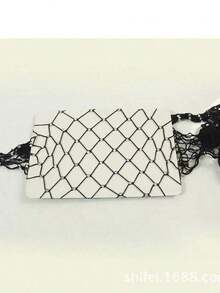 黑色提花网眼连裤袜女士性感内衣，适合俱乐部、夜间外出、约会、表演、新婚之夜 - 性感长袜和紧身裤内衣 - 黑色 - 查看 3