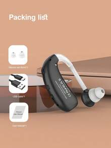 Rechargeable Hearing Aid Earphone, USB Power Supply, Polymer Lithium-Ion Battery, Audio Enhancement, Clear Communication Hearing Aid Earphone.
