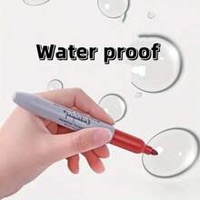 12pcs Fine Tip Black Permanent Marker Pens, Assorted Color Markers Suitable For Office, School And Craft Projects