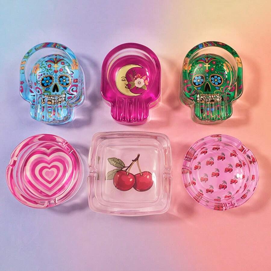 New Arrival Dragon Decorated Ashtray, Multi-Shape, High Hardness, Vibrant Colors, Suitable For Gift Or Personal Use - Multicolor - View 1