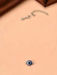 1pc Minimalist & Versatile Invisible Devil's Eye Necklace - Multicolor - View 3