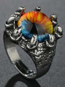 1 Pc Retro Punk Evil Eye Dragon Ring For Men Hip-Hop Design Women Fashion Jewelry