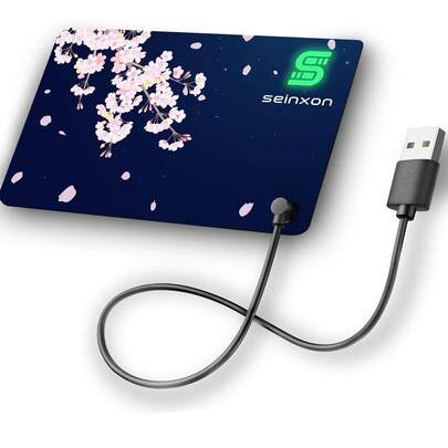 SEINXON Anti-Lost Tag [Pin Contact Charging & RFID Blocking Card] Air Tag Card GPS Kids Small Wallet GPS Tag Smart Tag Air Tag Anti-Lost Tag IOS Exclusive MFi Certified (Only Compatible With Apple's "Find It") Technical Approval Car Card Type Smart Tracker Air Tag Anti-Lost GPS Tracker Elderly Watching Prevents Loss IP68 Waterproof Respect For The Aged Day Birthday Present