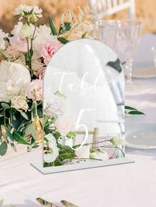 1set Personalised Black Acrylic Table Numbers - Wedding Table Decor - Wedding Signage - Table Signs - Table Numbers - Wedding Stationery - Reception Signs,Wildflower Wedding Table Numbers, Frosted Arch Acrylic Table Numbers, Floral Table Numbers - Multicolor - View 17