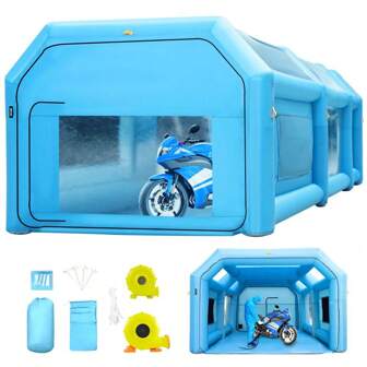 Caseta de pintura inflable de 6x3x2.5m, garaje portátil con soplador de 680W, diseño de tela Oxford 210D y PVC para un montaje y uso fáciles