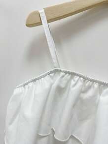 Conjunto de 2 piezas para niñas: Top de tirantes con estampado floral y falda larga, conjunto elegante de estilo campestre para vacaciones de verano
