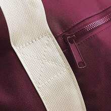 Bagbase Plain Varsity Barrel / Duffle Bag (20 Litres) (Burgundy/Off White) - Burgundy - View 3