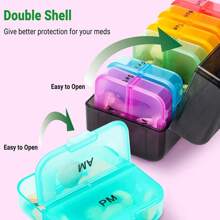 Portable PP Medicine Box Colorful Plastic Travel Emergency Medical Storage Packaging Case Health Medicine Organizer