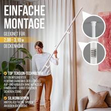 Bondelia Lisa Kleiderständer | Teleskop Kleiderstange ohne Bohren [STECKBAR] Coat Rack Offener Kleiderschrank System - verschiedene Varianten zur Wahl - Mehrfarbig - Übersicht 3